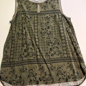 Floral Patterned Sleeveless Top